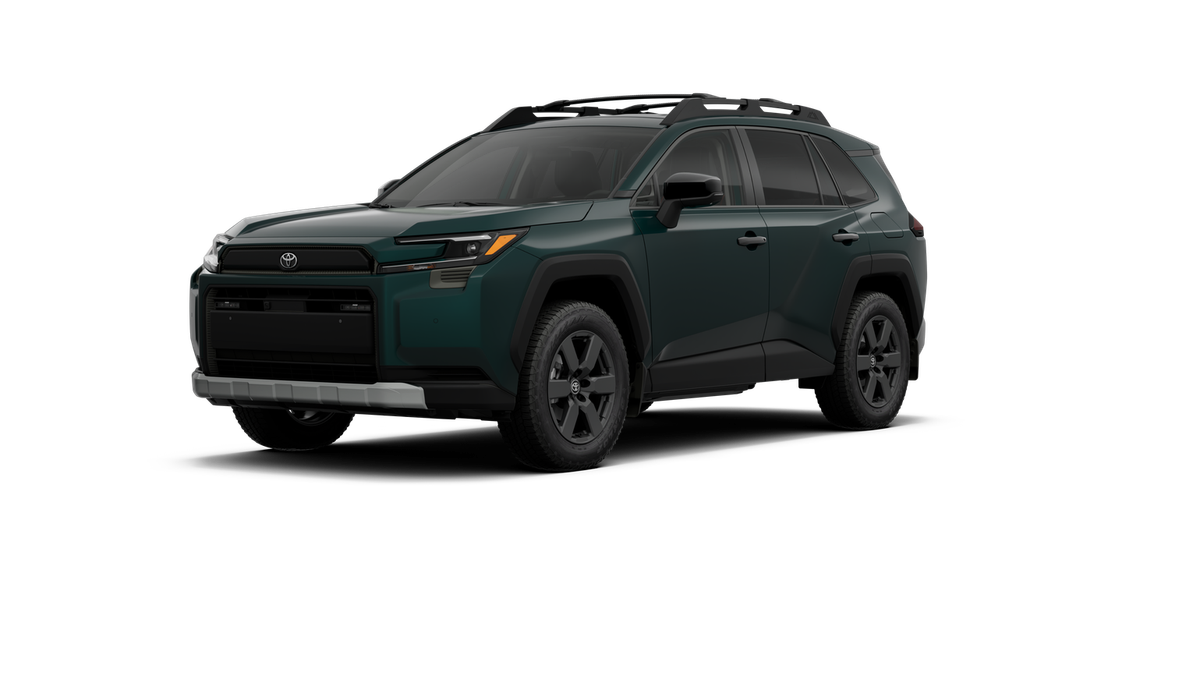 2026 Toyota RAV4 Woodland in Everest — front three-quarter view