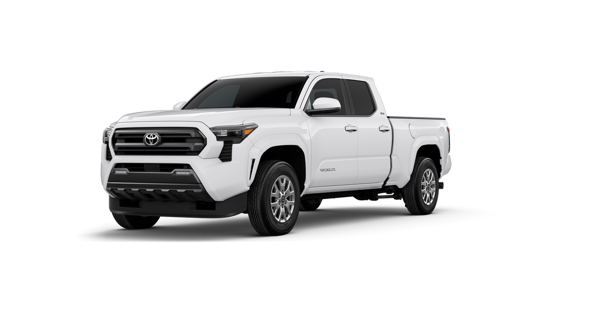 2026 Toyota Tacoma SR5 in Ice Cap — front three-quarter view