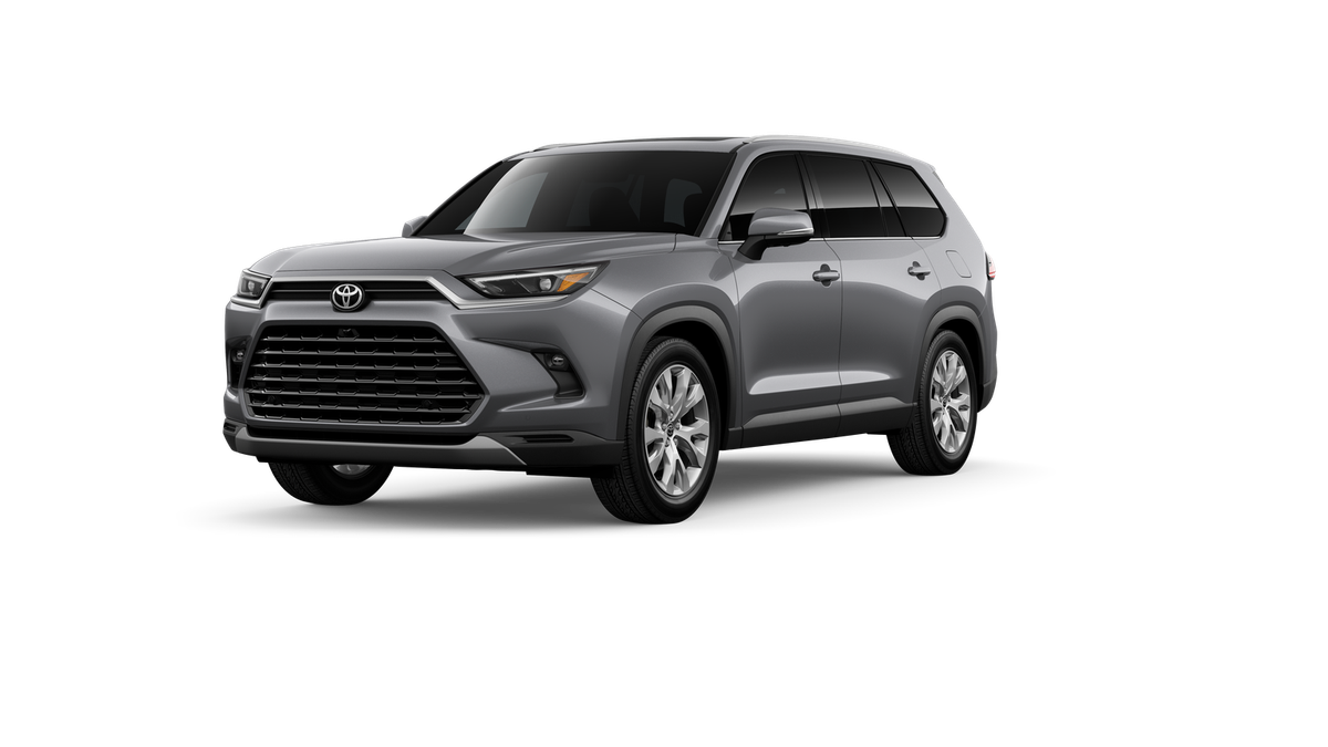 2026 Toyota Grand Highlander Limited in Heavy Metal — front three-quarter view