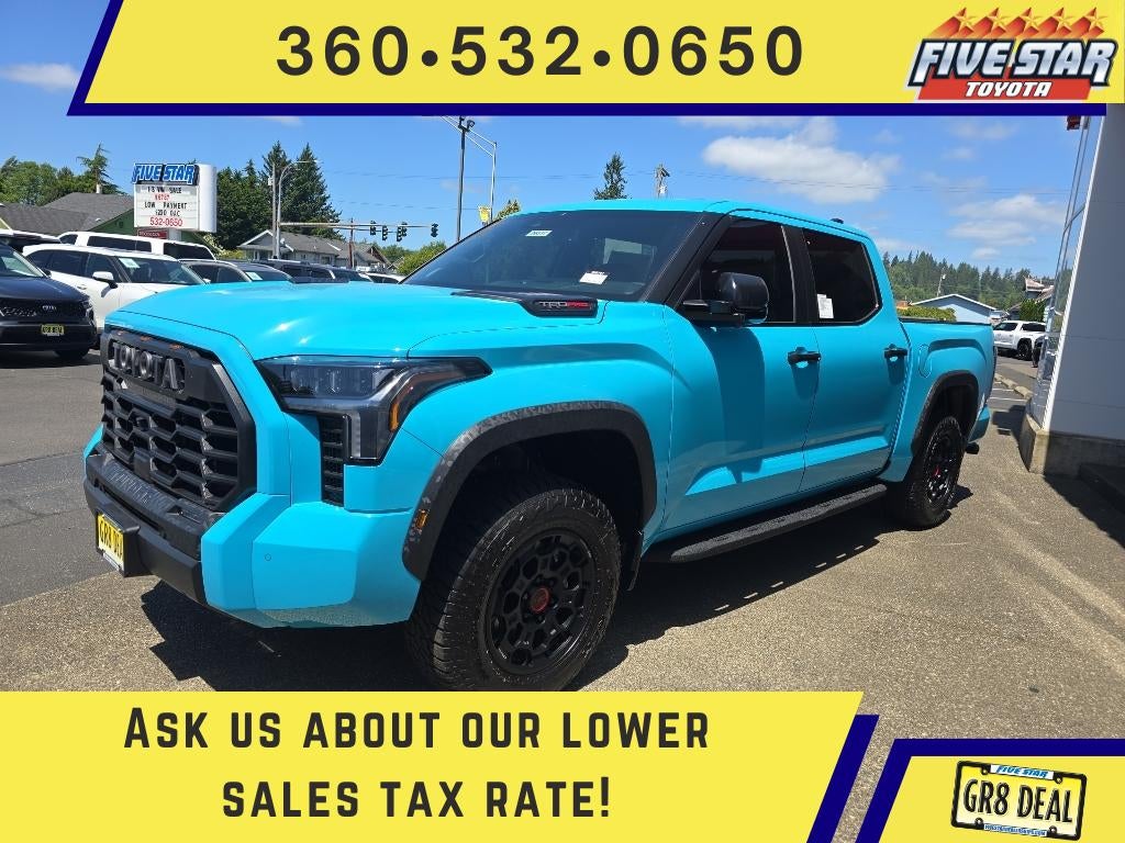2026 Toyota Tundra i-FORCE MAX TRD Pro in Wave Maker — front three-quarter view
