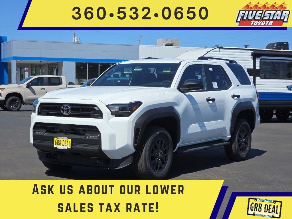 2026 Toyota 4Runner SR5 in Ice Cap — front three-quarter view