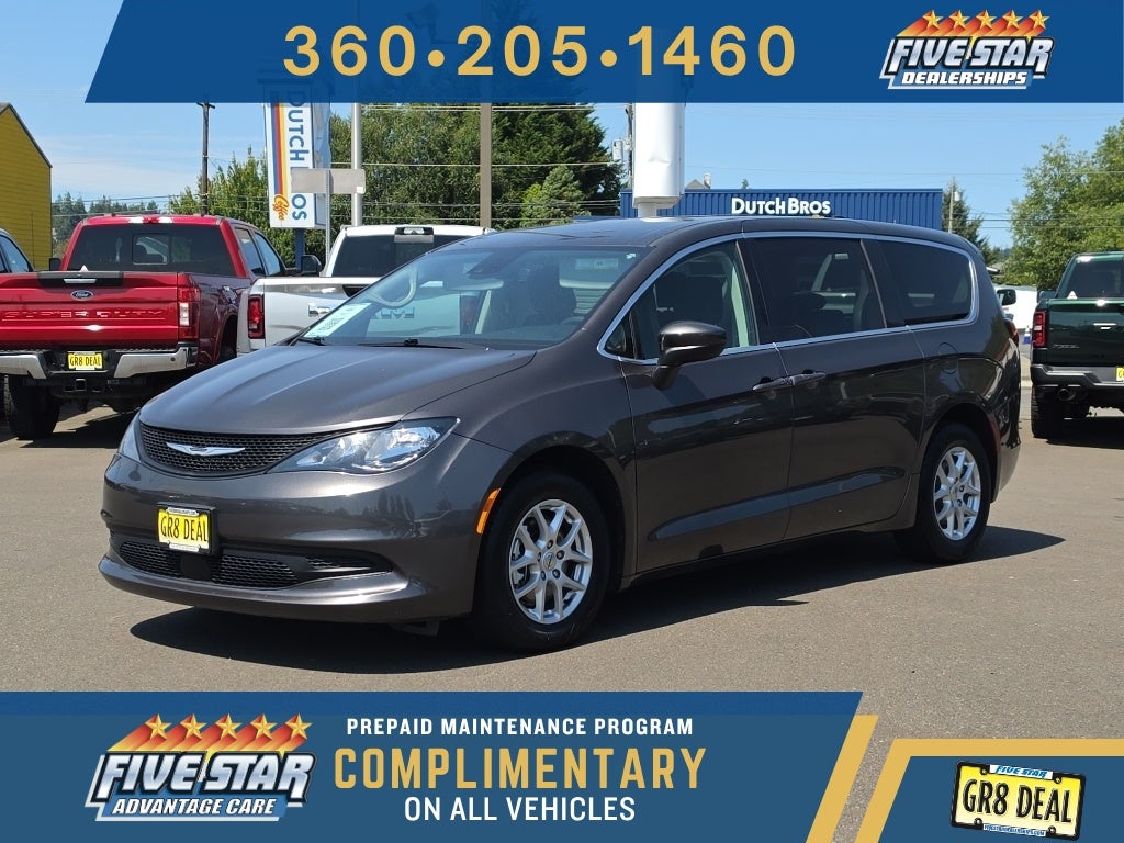 2023 Chrysler Voyager LX in Granite Crystal Metallic Clearcoat — front three-quarter view