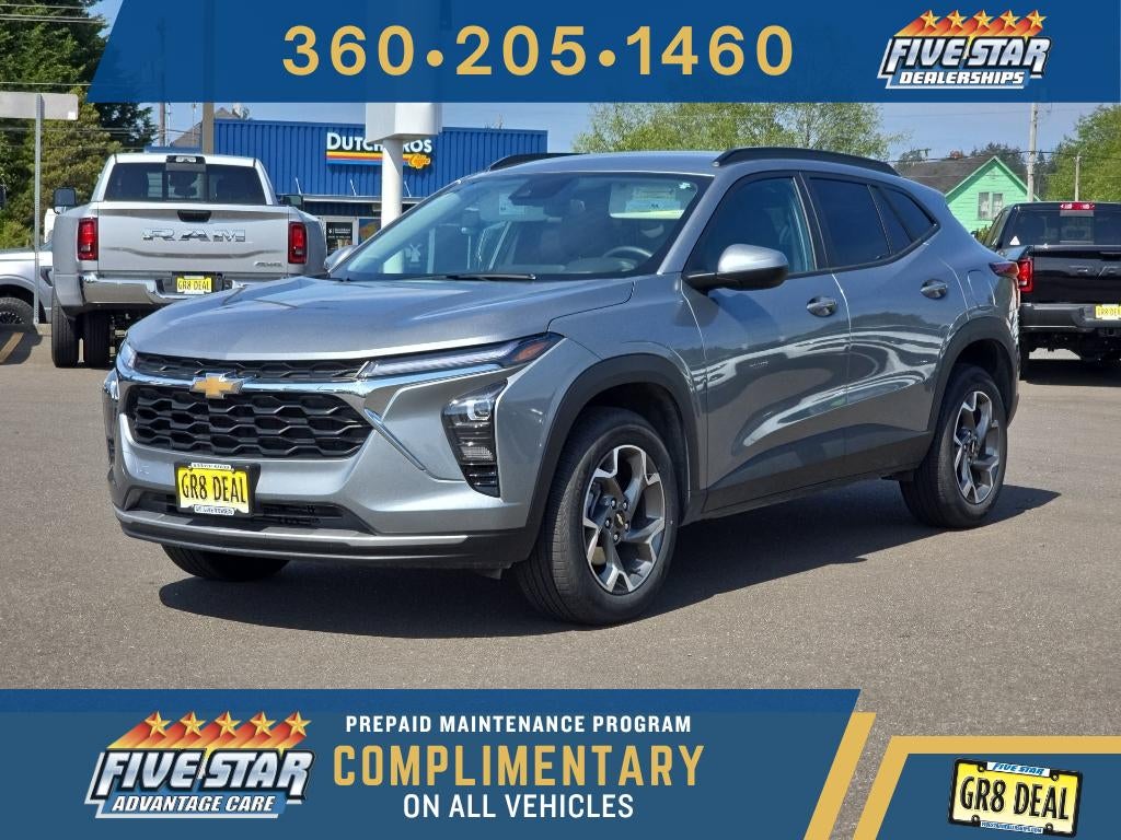 2025 Chevrolet Trax LT in Sterling Gray Metallic — front three-quarter view