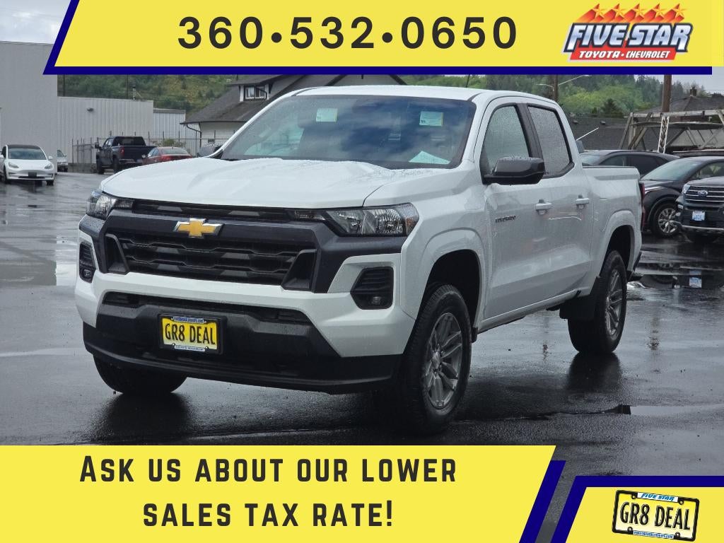 2024 Chevrolet Colorado 4WD LT in Summit White — front three-quarter view