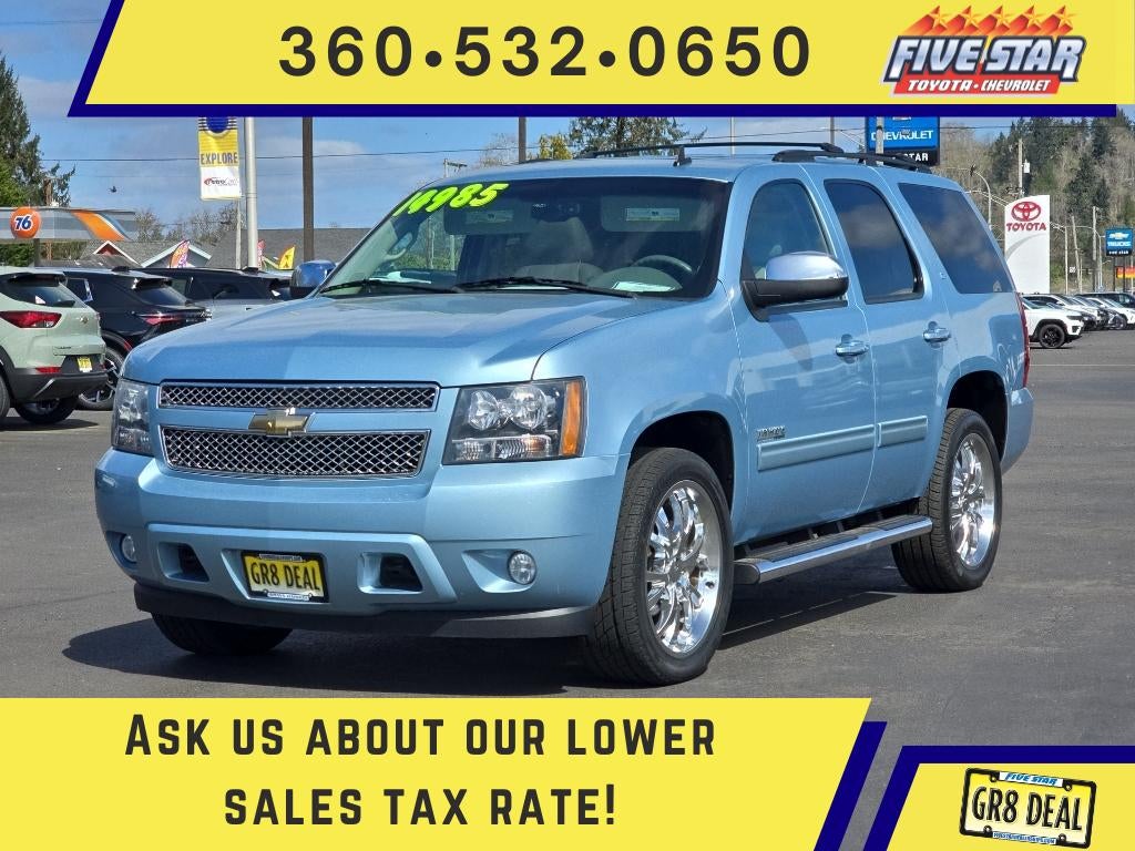 2011 Chevrolet Tahoe LT in Blue — front three-quarter view