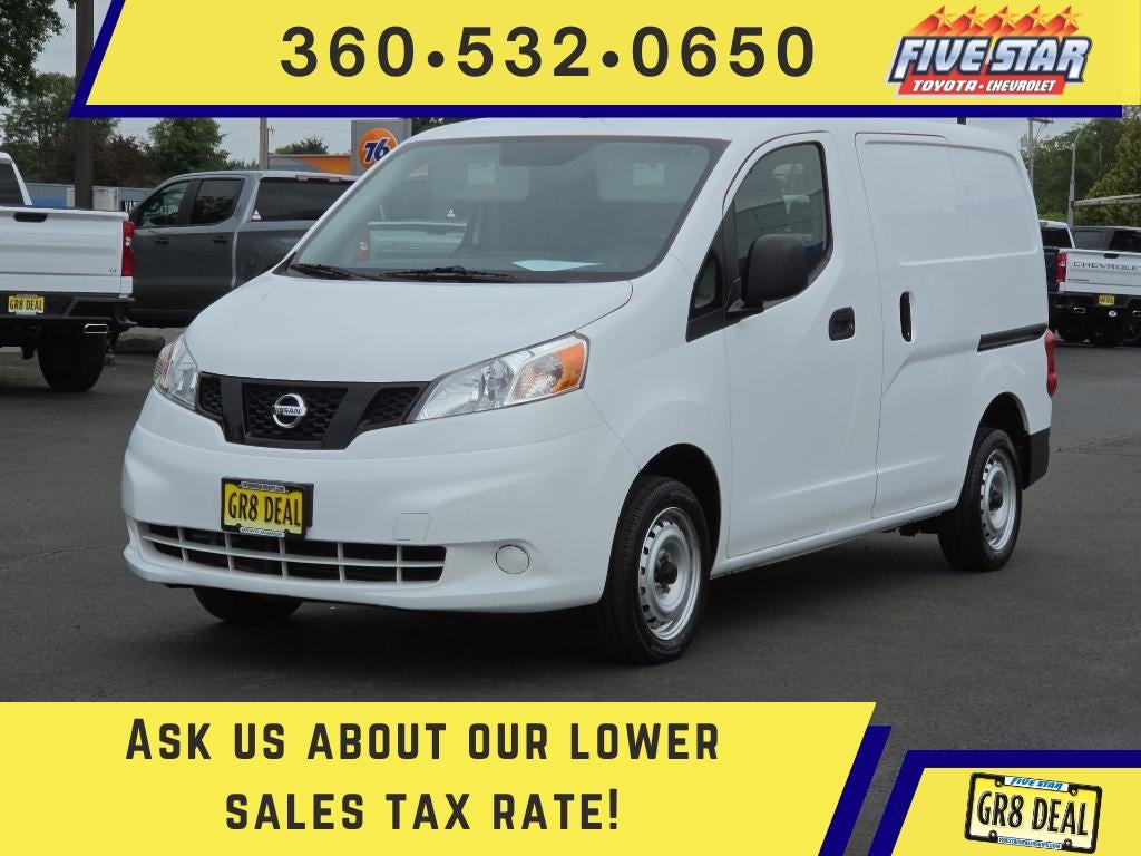2021 Nissan NV200 S in Fresh Powder — front three-quarter view