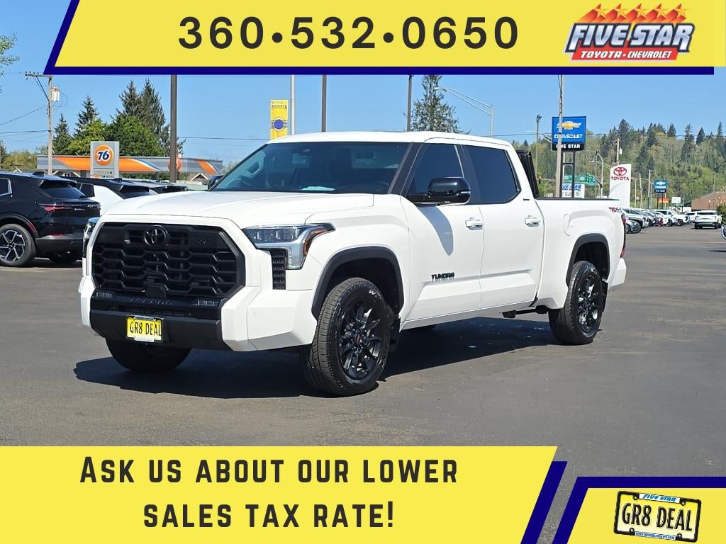 2024 Toyota Tundra Limited in Ice Cap — front three-quarter view
