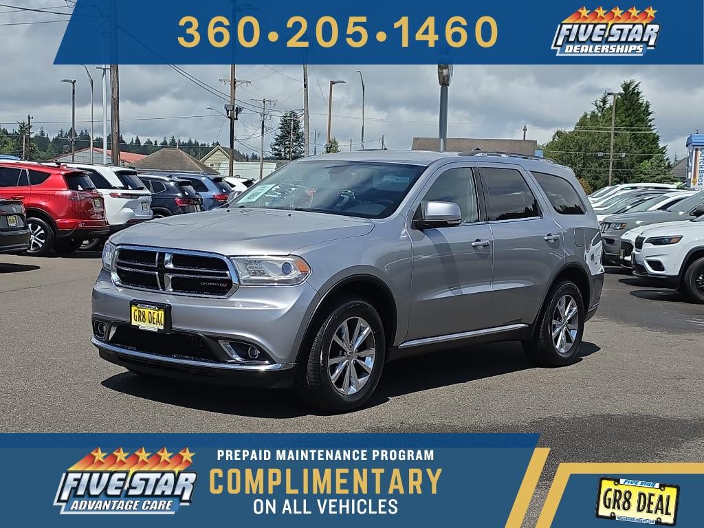 2014 Dodge Durango Limited in Billet Silver Metallic Clearcoat — front three-quarter view
