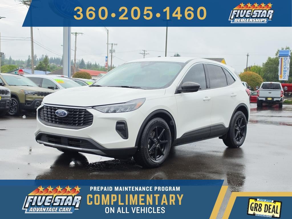 2023 Ford Escape Active in Star White Metallic Tri-Coat — front three-quarter view