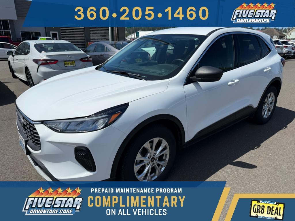 2023 Ford Escape Active in Oxford White — front three-quarter view