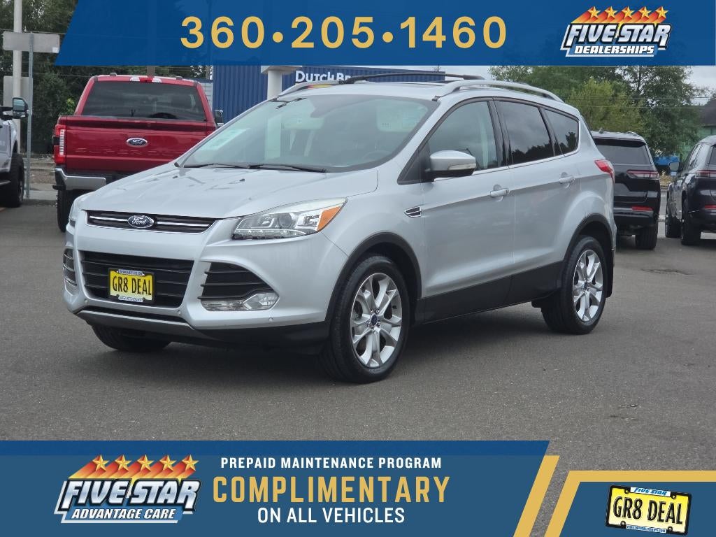 2016 Ford Escape Titanium in Ingot Silver — front three-quarter view