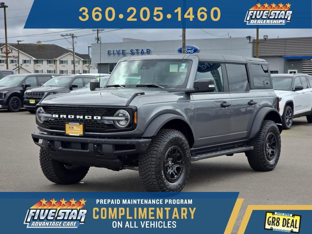 2024 Ford Bronco Wildtrak in Carbonized Gray Metallic — front three-quarter view