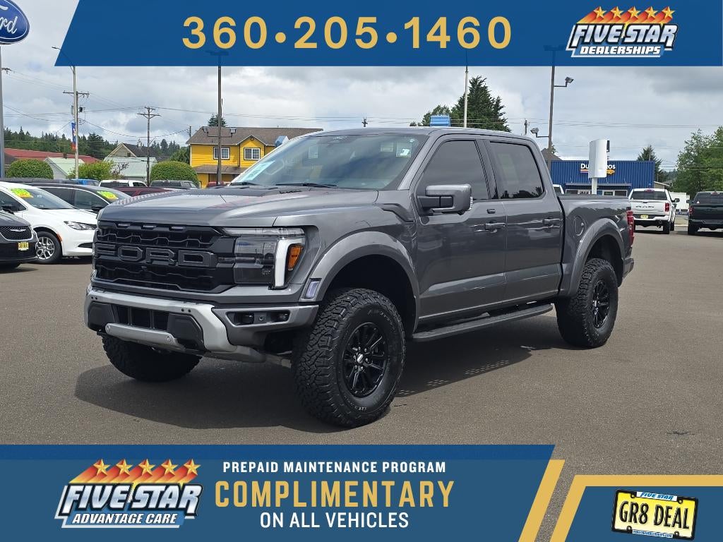 2025 Ford F-150 Raptor in Carbonized Gray Metallic — front three-quarter view