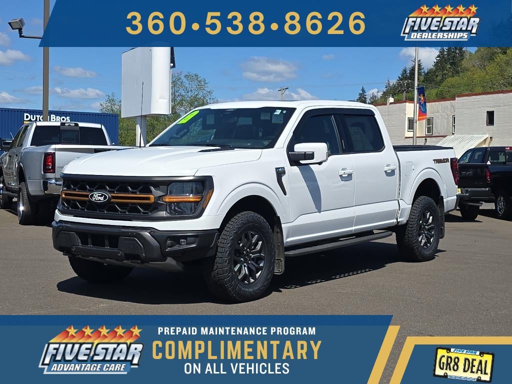 2024 Ford F-150 Tremor in Oxford White — front three-quarter view